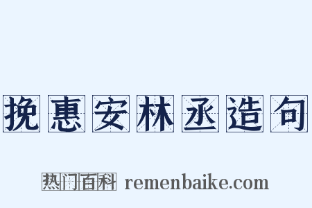 挽惠安林丞造句是什么意思的图片